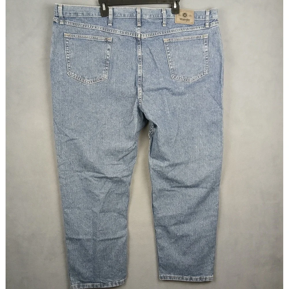Wrangler Five Star Premium Relaxed Fit Jeans Mens‎ 40x30 Blue Light Wash Denim